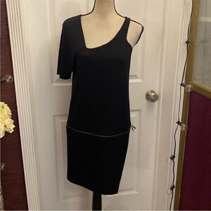 Just Cavalli Elegant Black One-Shoulder Dress, M